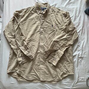 Ralph Lauren Beige Button-Down Shirt